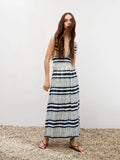 Printed Open Back Dress