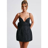 Ivory Bow-Back Mini Dress