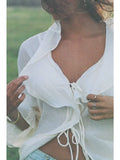 The Talulah Top - Crème / Ivory Ruffle Blouse