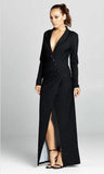 Pin There Done That Pin Stripe Jacket Maxi Dress