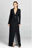 Pin There Done That Pin Stripe Jacket Maxi Dress