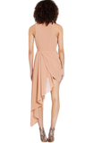 High Low Chiffon Dress Nude