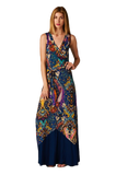Paisley Bohemian Floral Print Sleeveless Long Maxi Dress