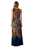 Paisley Bohemian Floral Print Sleeveless Long Maxi Dress