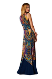 Paisley Bohemian Floral Print Sleeveless Long Maxi Dress
