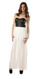Sleek faux-leather top Jumpsuit Palazzo
