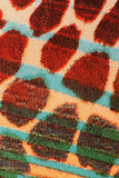 Rainbow Animal Print Body-Con Dress with a Scoop Neck Multi