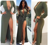 Bella Rosa Slit Maxi Dress