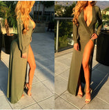 Bella Rosa Slit Maxi Dress