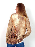 Long sleeve T-shirt  with leopard pattern