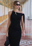 Graceful One-Shoulder Maxi Dress