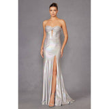 Stunning Shimmer Slit Dress