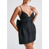 Ivory Bow-Back Mini Dress