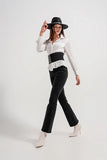 Ecru Blouse with Ruffle Details