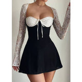 Lace Elegance Corset Mini Dress