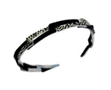 Black & Silver Opera Narrow Headband