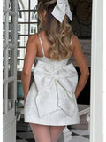 Ivory Bow-Back Mini Dress