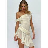 Cascade Elegance Asymmetrical Dress