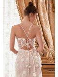 Fitted Mermaid Floral Bridal Gown
