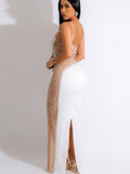 Off-Shoulder Satin Prom Dress