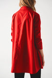 Oversized Shirt in Bold Red