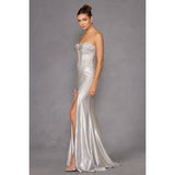 Stunning Shimmer Slit Dress