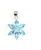 Swiss Blue Topaz Star Pendant