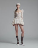 Juliette - Sheer Lace Corset Mini Dress
