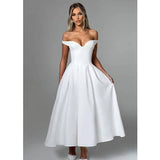 Elegant Off-Shoulder A-Line Gown