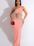 Off-Shoulder Satin Prom Dress
