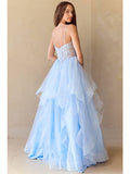 Sleeveless Bustier Illusion Top A Line Dress
