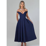 Elegant Off-Shoulder A-Line Gown