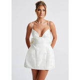 Ivory Bow-Back Mini Dress