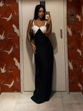 Monochrome Elegance Cutout Gown