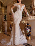 Bohemian Lace Mermaid Gown