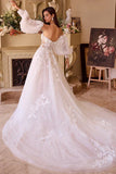Lace Appliqued Wedding Ball Gown