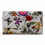Leather Flower Print Wallet Medium/Large Night blossom / MEDIUM / 1 1355-56985632670