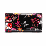 Leather Flower Print Wallet Medium/Large Leather Flower Print Wallet Medium/Large 