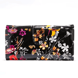 Leather Flower Print Wallet Medium/Large Leather Flower Print Wallet Medium/Large 