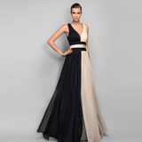 Sexy Backless Chiffon Patchwork Sleeveless Maxi Dress Sexy Backless Chiffon Patchwork Sleeveless Maxi Dress 