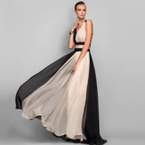 Sexy Backless Chiffon Patchwork Sleeveless Maxi Dress Sexy Backless Chiffon Patchwork Sleeveless Maxi Dress 