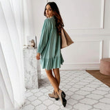 Casual Long Sleeve Shirt Mini Dress Casual Long Sleeve Shirt Mini Dress 